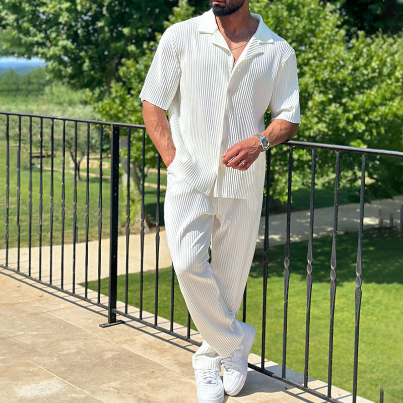 Sports Men Suit Fashion Two-piece Set