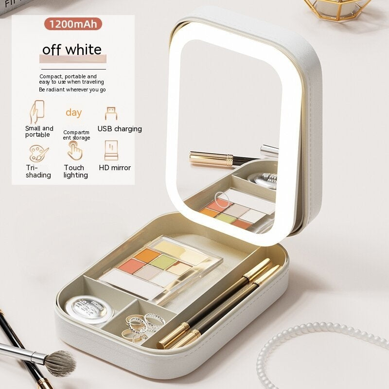 Makeup Box With LED Light Mirror