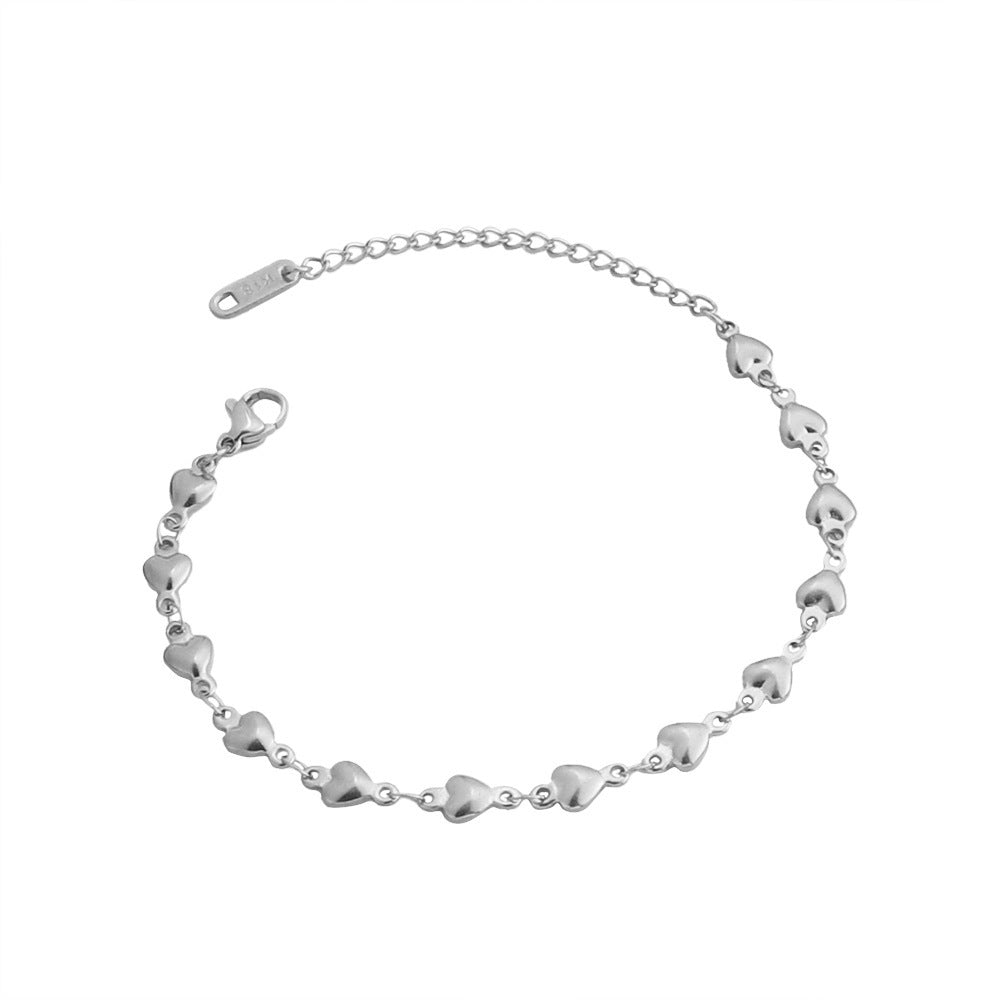 Gold Chain Heart Bracelet