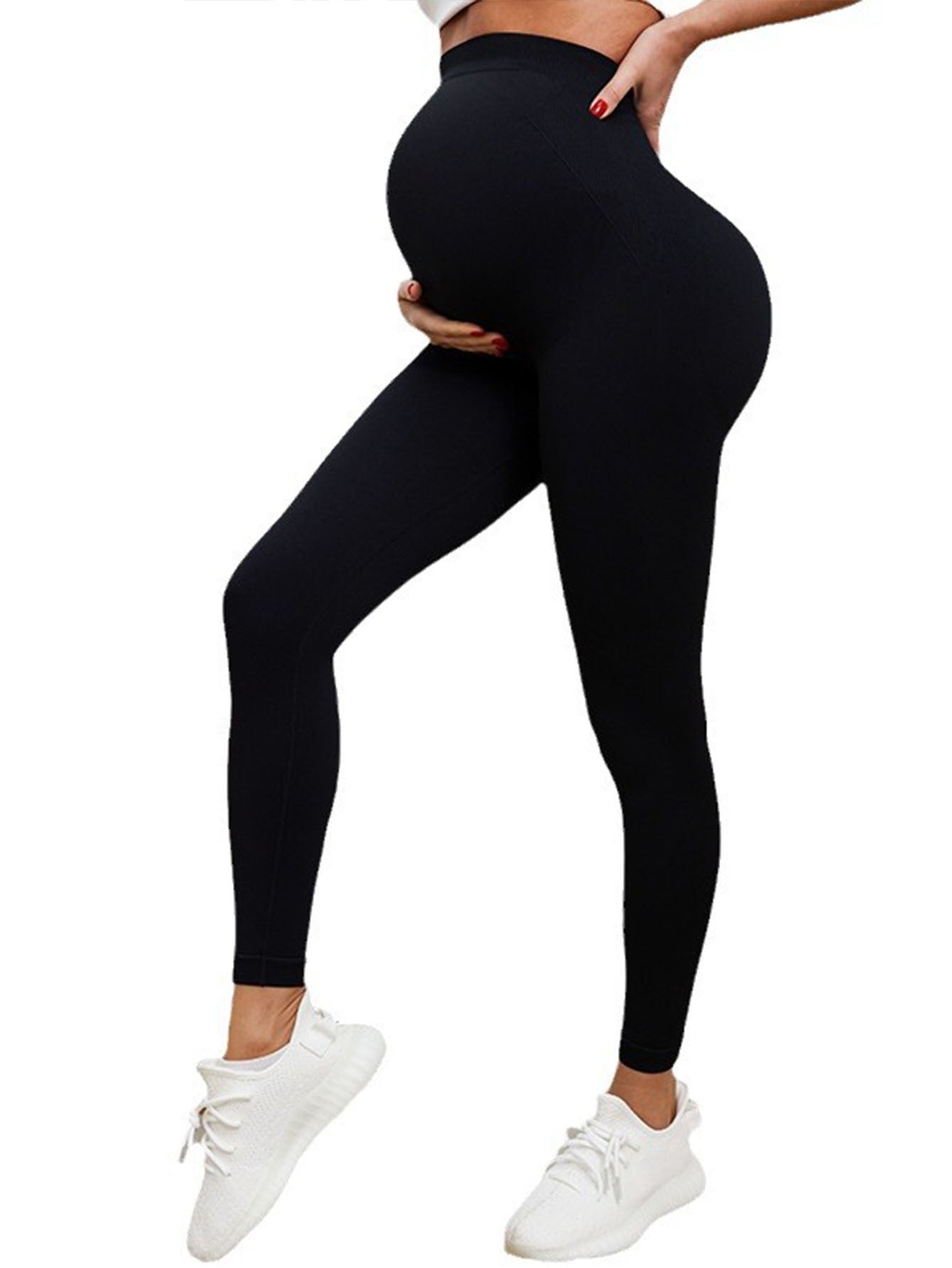 Maternity Leggings Over Belly