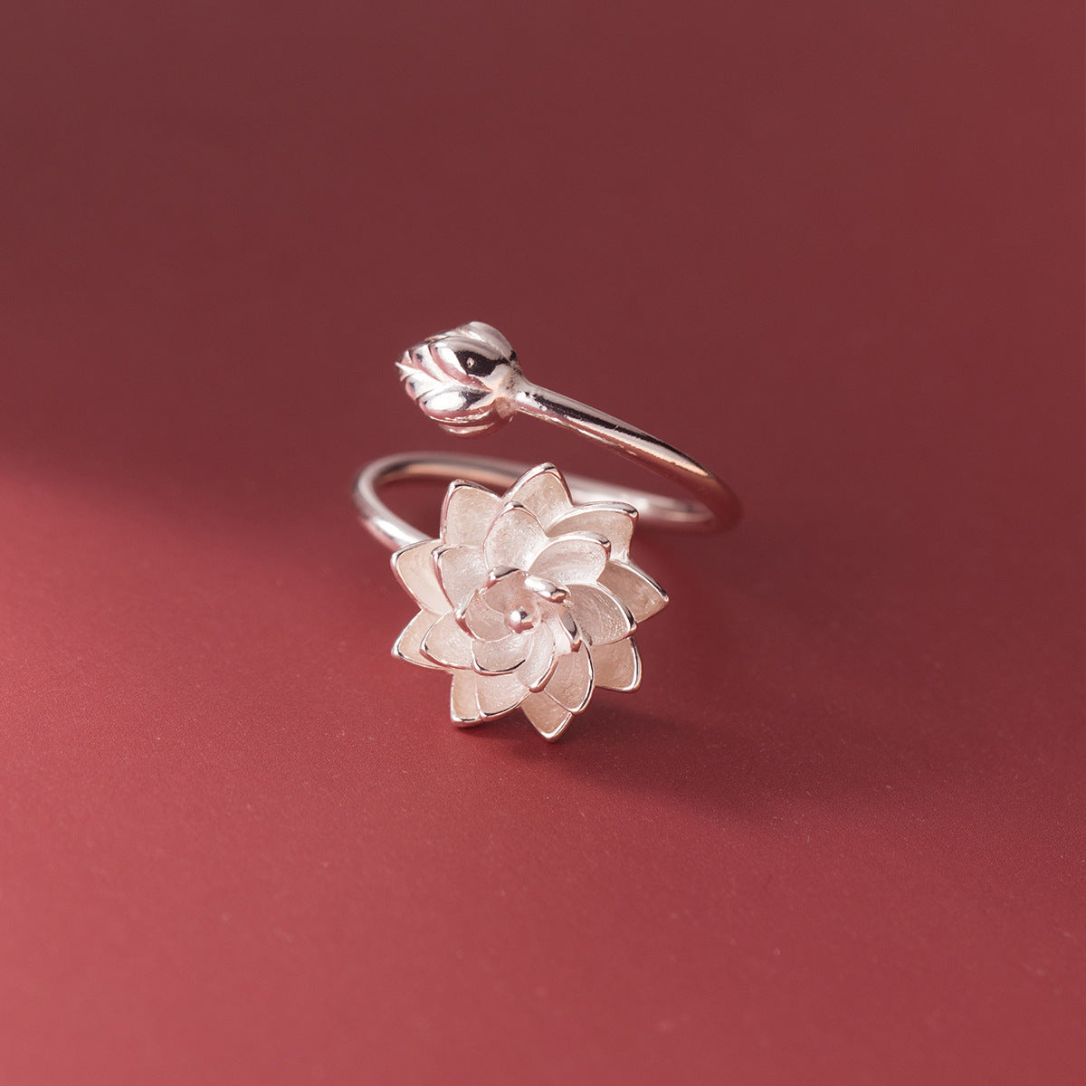 Argent Pur White Lotus Adjustable Ring