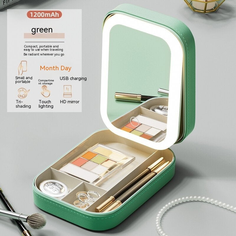Makeup Box With LED Light Mirror