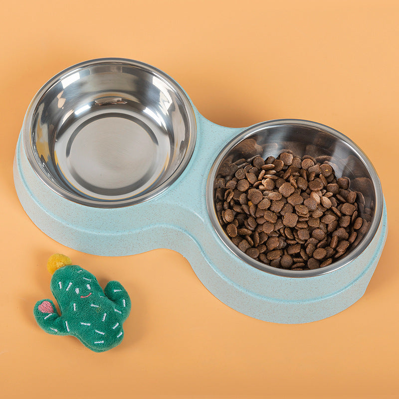 Double Pet Bowls Stainless Steel