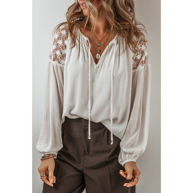V-neck Long Sleeve Pullover