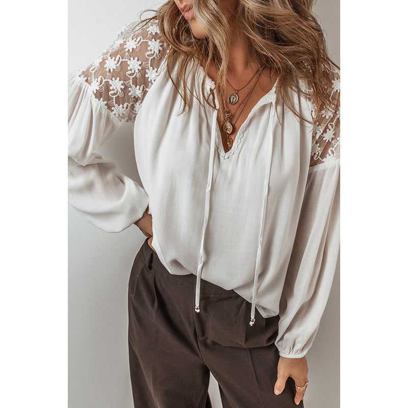 V-neck Long Sleeve Pullover