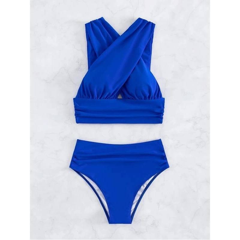 Cross-halterneck Swimsuit