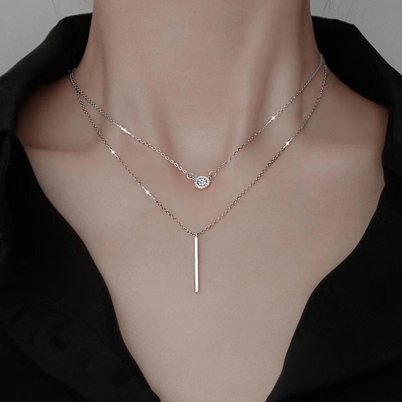 S925 Silver Zircon Pendant Necklaces