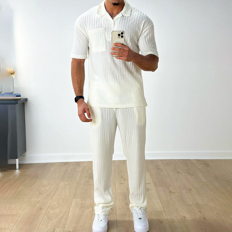 Fashion Two-piece Set Men's Suit