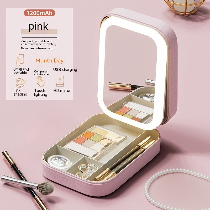 Makeup Box With LED Light Mirror