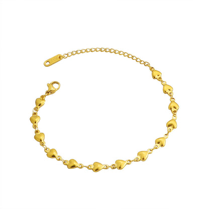 Gold Chain Heart Bracelet