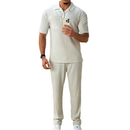 Fashion Two-piece Set Men's Suit