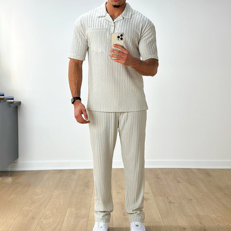 Fashion Two-piece Set Men's Suit