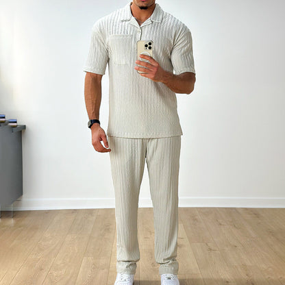 Fashion Two-piece Set Men's Suit