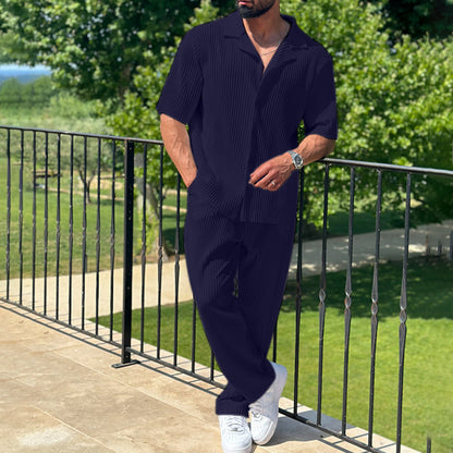 Sports Men Suit Fashion Two-piece Set