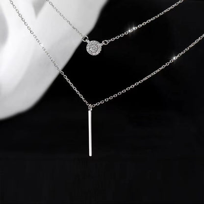 S925 Silver Zircon Pendant Necklaces