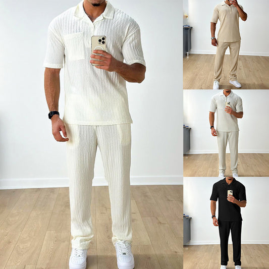 Fashion Two-piece Set Men's Suit