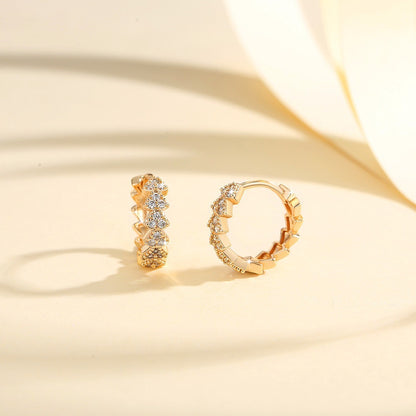 Fashion Gold & Zircon Earrings
