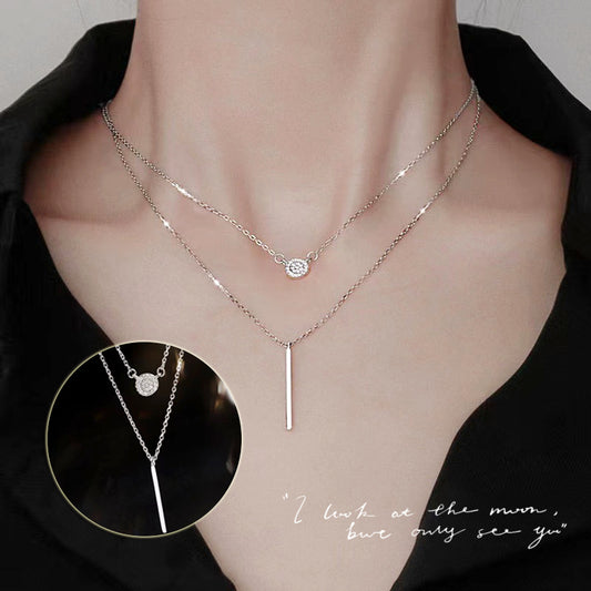 S925 Silver Zircon Pendant Necklaces