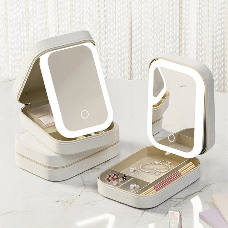 Makeup Box With LED Light Mirror