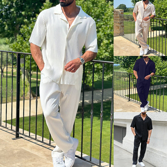 Sports Men Suit Fashion Two-piece Set