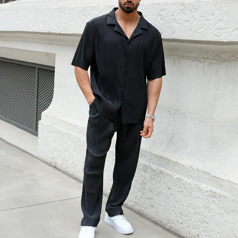 Sports Men Suit Fashion Two-piece Set