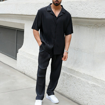 Sports Men Suit Fashion Two-piece Set