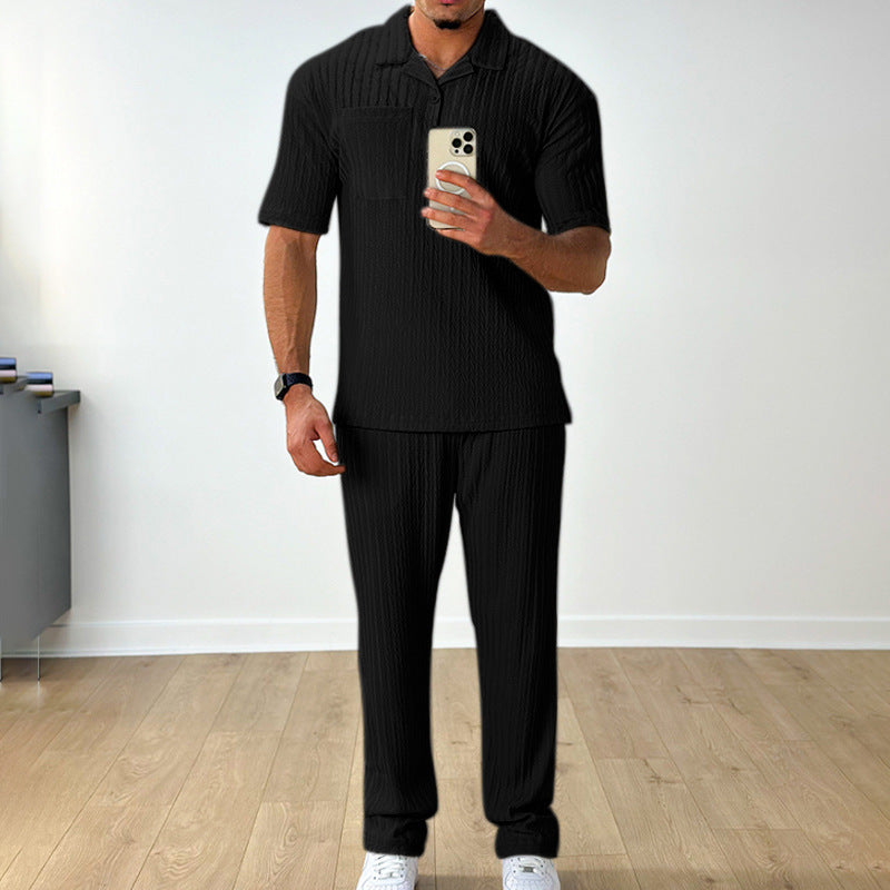 Fashion Two-piece Set Men's Suit