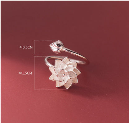 Argent Pur White Lotus Adjustable Ring