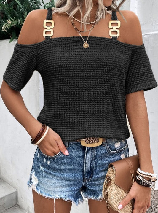 Women's Off Shoulder T-shirt Short Sleeved